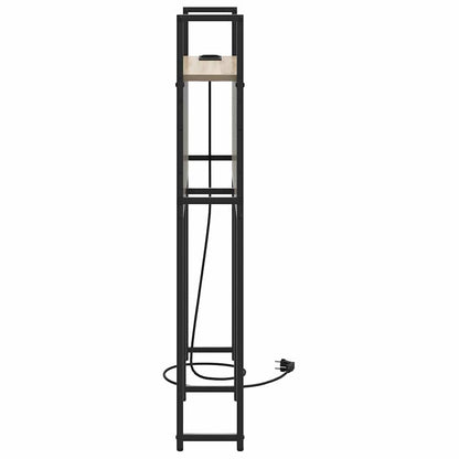 Kopfteil mit Stauraum mit Ladestation mit Regal Sonoma-Eiche