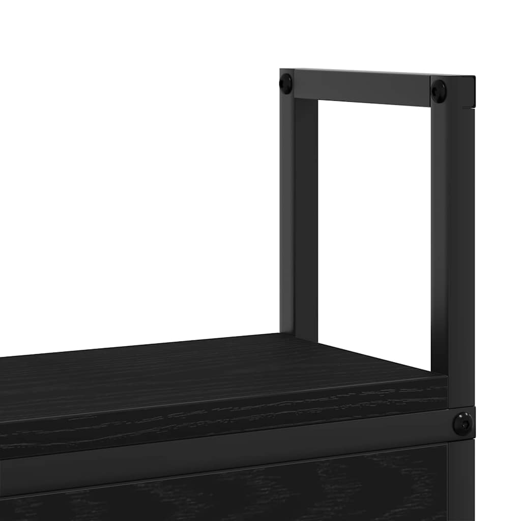 vidaXL Kopfteil mit Stauraum mit Ladestation Schwarz Eichen-Optik