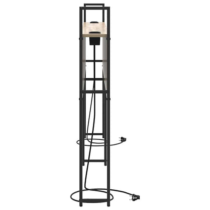 Kopfteil mit Stauraum mit Ladestation mit Regal Sonoma-Eiche