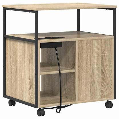Schrank mit Ladestation Mit Rad Sonoma-Eiche 61 x 46 x 67 cm