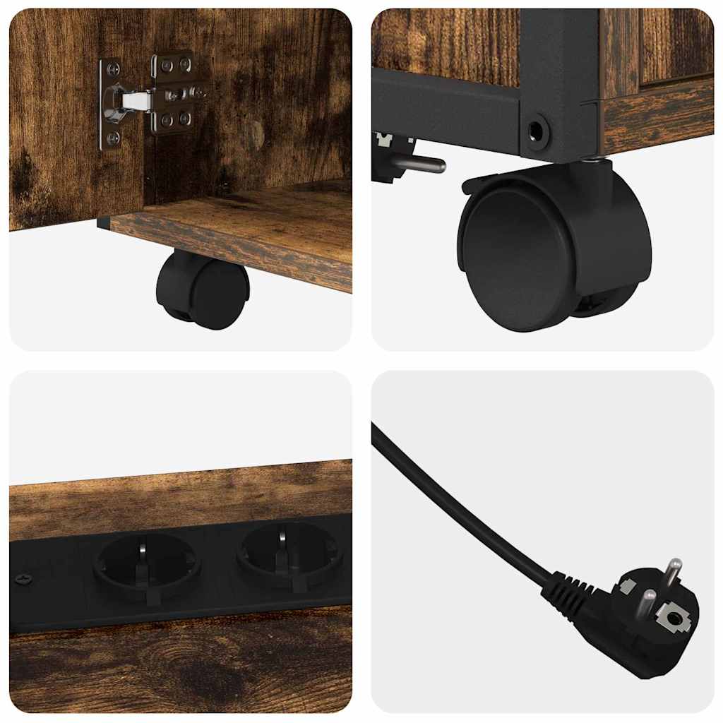 Schrank mit Ladestation Geräucherte Eiche 61 x 46 x 67 cm