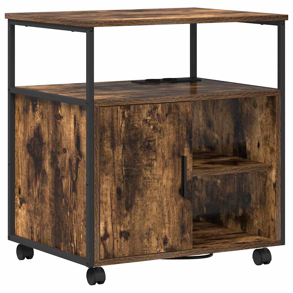 Schrank mit Ladestation Geräucherte Eiche 61 x 46 x 67 cm