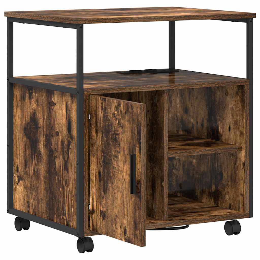 Schrank mit Ladestation Geräucherte Eiche 61 x 46 x 67 cm