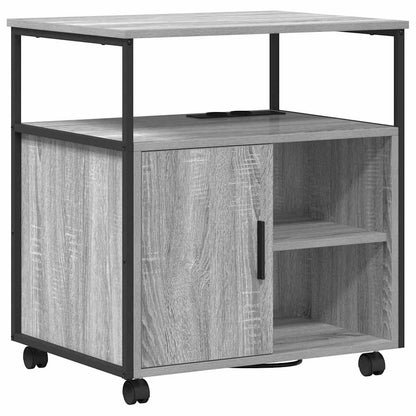 Schrank mit Ladestation Mit Rad Graues Sonoma 61 x 46 x 67 cm