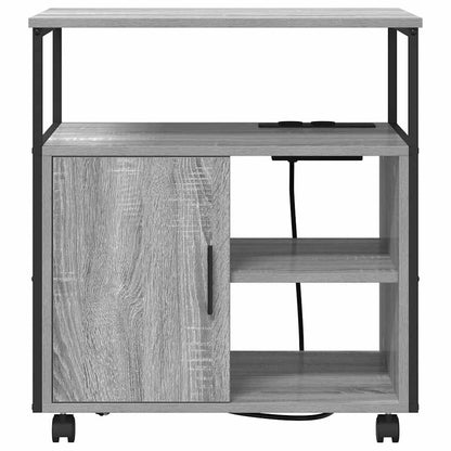 Schrank mit Ladestation Mit Rad Graues Sonoma 61 x 46 x 67 cm