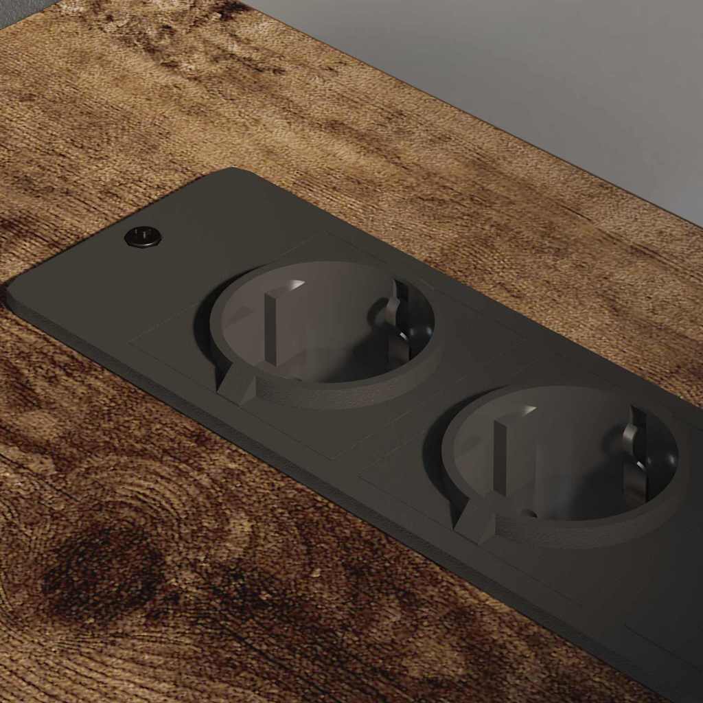 vidaXL Schrank mit Ladestation Geräucherte Eiche 76 x 41 x 72 cm
