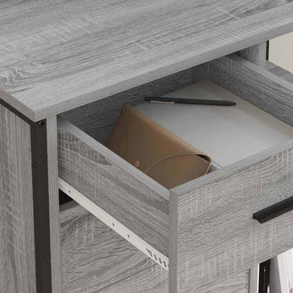 vidaXL Schrank mit Ladestation Mit Rad Graues Sonoma 76 x 41 x 72 cm