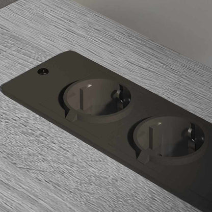 vidaXL Schrank mit Ladestation Mit Rad Graues Sonoma 76 x 41 x 72 cm