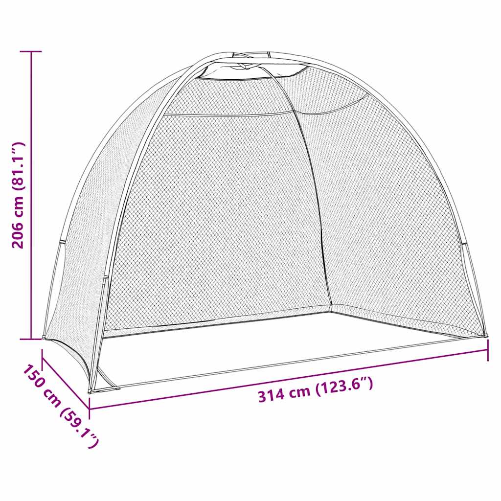 Golf Trainingshilfe Schwarz 314 x 150 x 206 cm Polyester