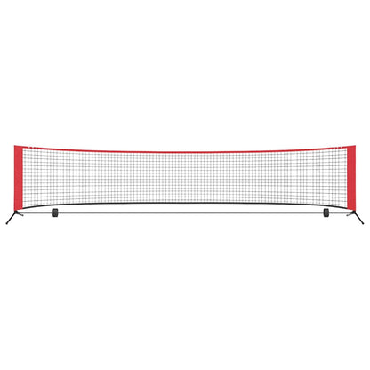 Tennisnetz Schwarz und Rot 396 x 92 x 87 cm Polyester