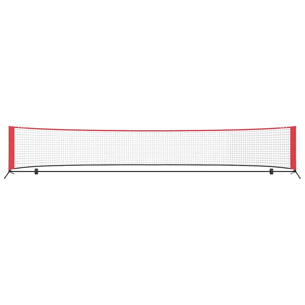 Tennisnetz Schwarz und Rot 494,5 x 90 x 87 cm Polyester