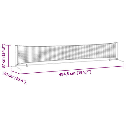 Tennisnetz Schwarz und Rot 494,5 x 90 x 87 cm Polyester