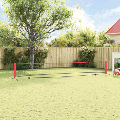 Tennisnetz Schwarz und Rot 595 x 90,5 x 87 cm Polyester