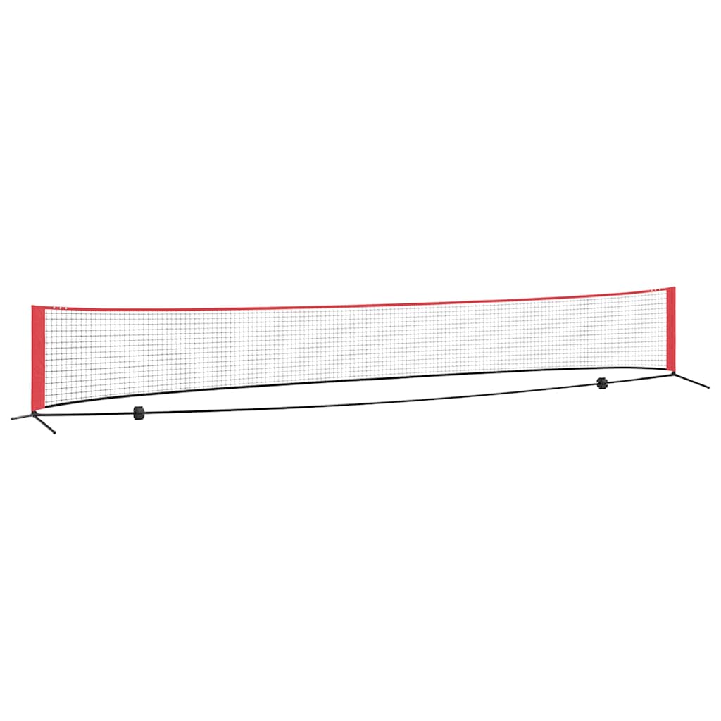 Tennisnetz Schwarz und Rot 595 x 90,5 x 87 cm Polyester