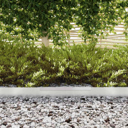 Raseneinfassung Silber 450 x 0,05 x 15 cm Edelstahl