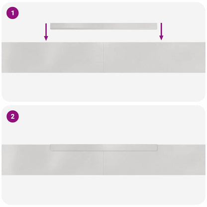 Raseneinfassung Silber 450 x 0,05 x 15 cm Edelstahl