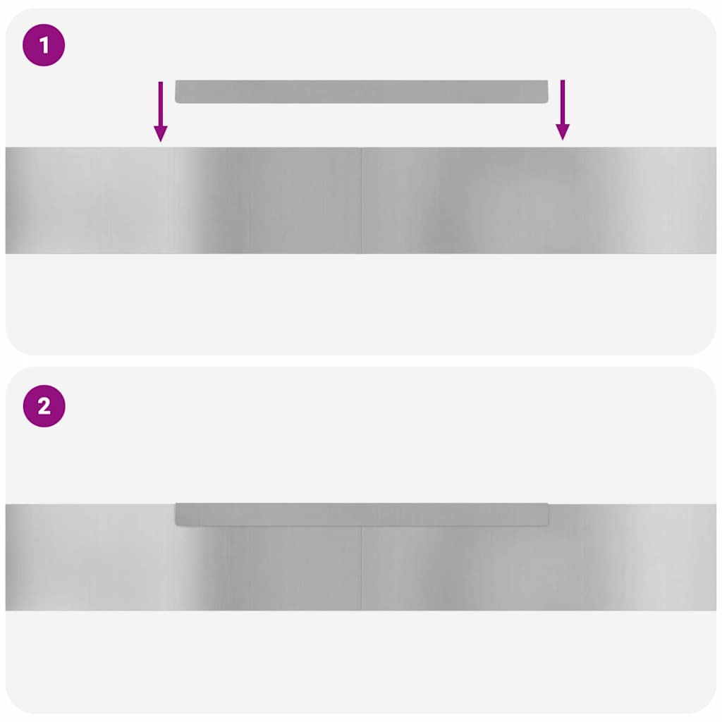 Raseneinfassung Silber 450 x 0,05 x 15 cm Verzinkter Stahl