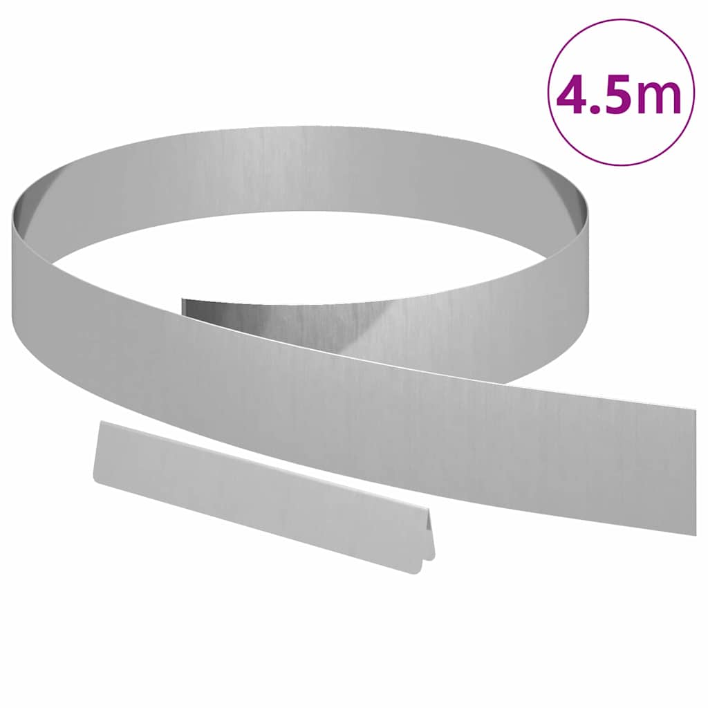 Raseneinfassung Silber 450 x 0,05 x 15 cm Verzinkter Stahl