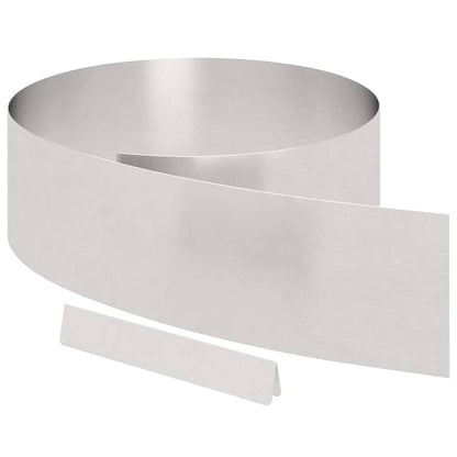 Raseneinfassung Silber 450 x 0,05 x 15 cm Edelstahl