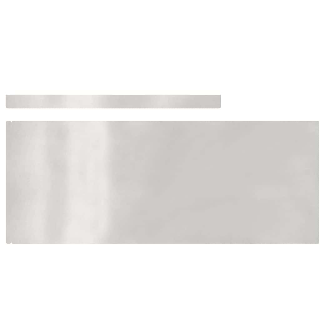 Raseneinfassung Silber 450 x 0,05 x 15 cm Edelstahl