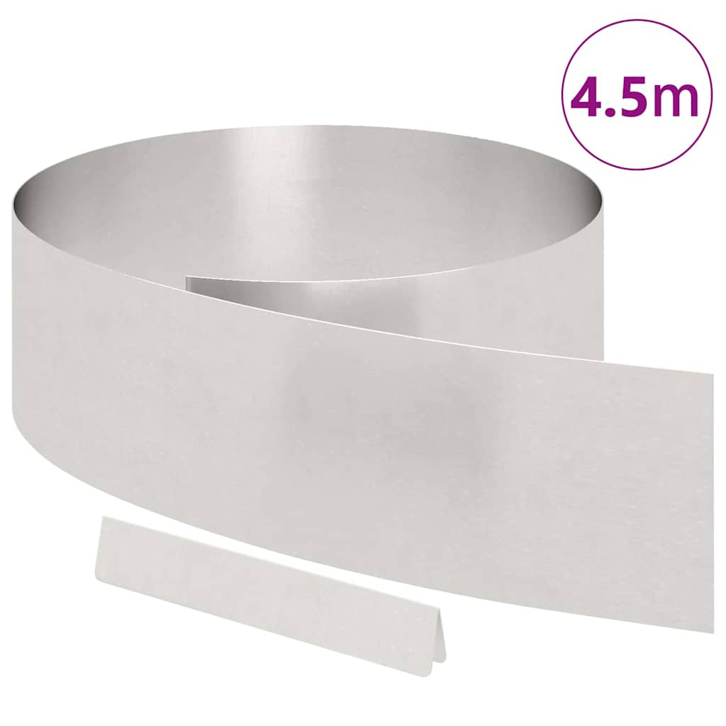 Raseneinfassung Silber 450 x 0,05 x 15 cm Edelstahl