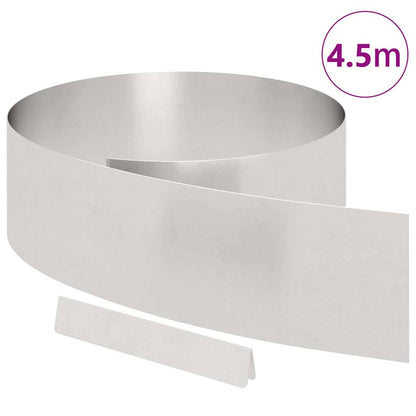 Raseneinfassung Silber 450 x 0,05 x 15 cm Edelstahl
