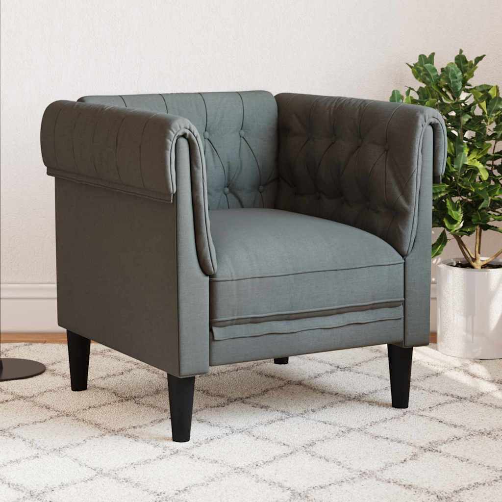 vidaXL Sofa Dunkelgrau 78,5 x 74,5 x 74,5 cm Polyester