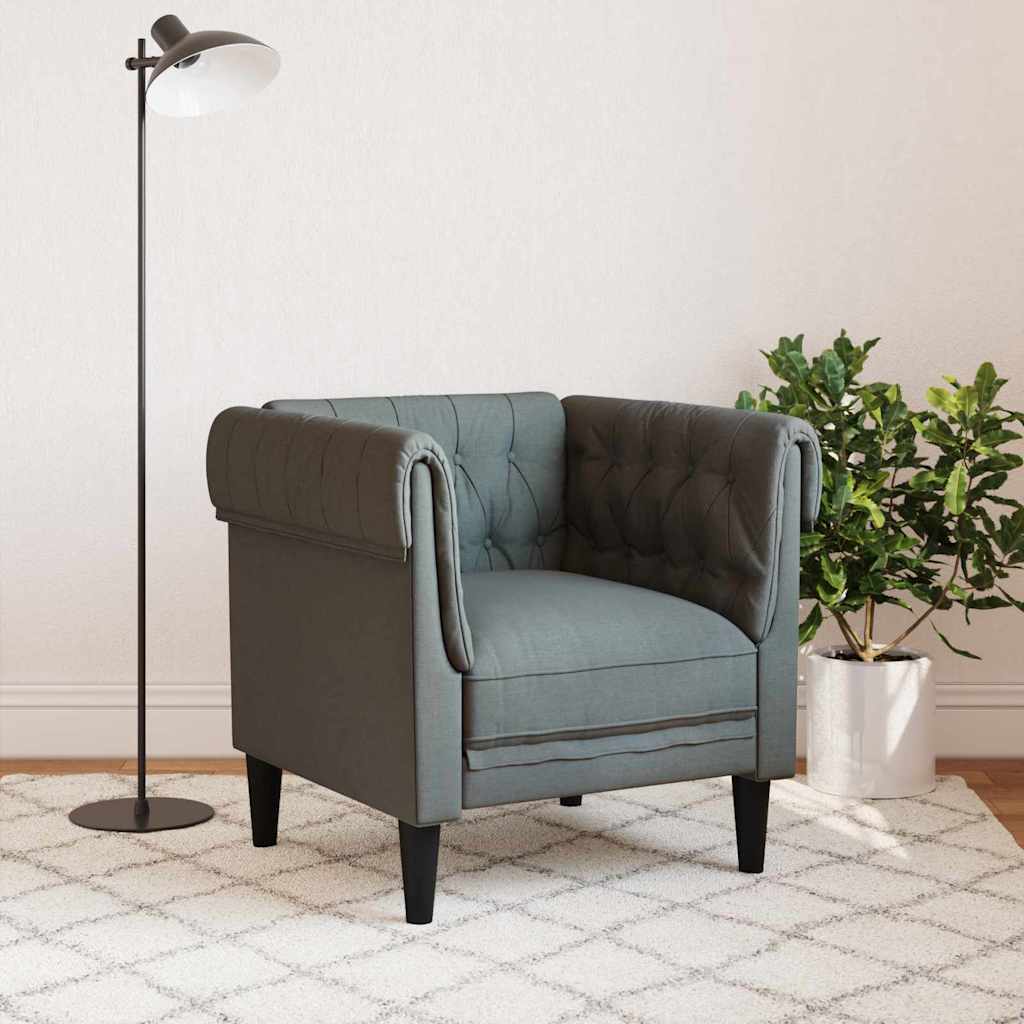 vidaXL Sofa Dunkelgrau 78,5 x 74,5 x 74,5 cm Polyester