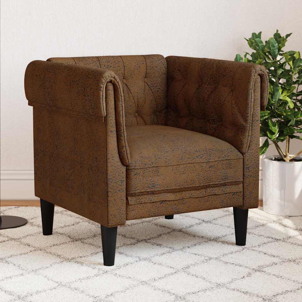 vidaXL Sofa Braun 78,5 x 74,5 x 74,5 cm Polyester