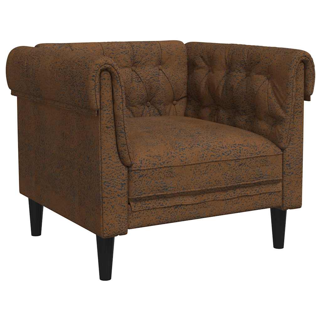 vidaXL Sofa Braun 78,5 x 74,5 x 74,5 cm Polyester