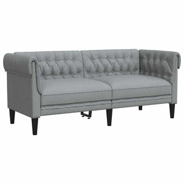 vidaXL Sofa Hellgrau 182,5 x 74,5 x 74,5 cm Polyester