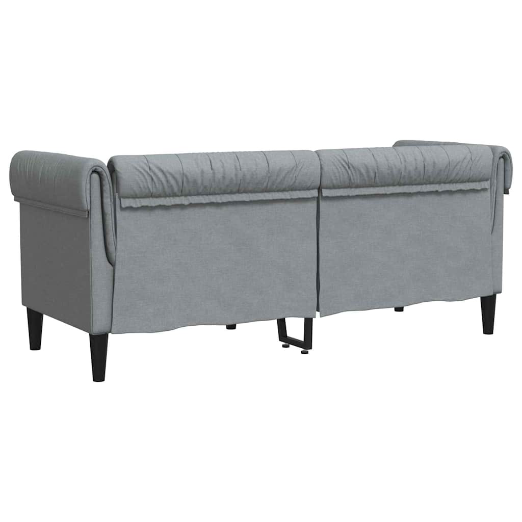 vidaXL Sofa Hellgrau 182,5 x 74,5 x 74,5 cm Polyester