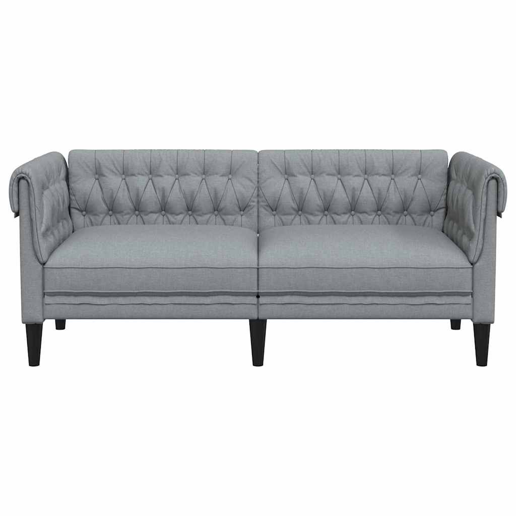vidaXL Sofa Hellgrau 182,5 x 74,5 x 74,5 cm Polyester