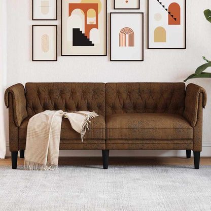 vidaXL Sofa Braun 182,5 x 74,5 x 74,5 cm Polyester