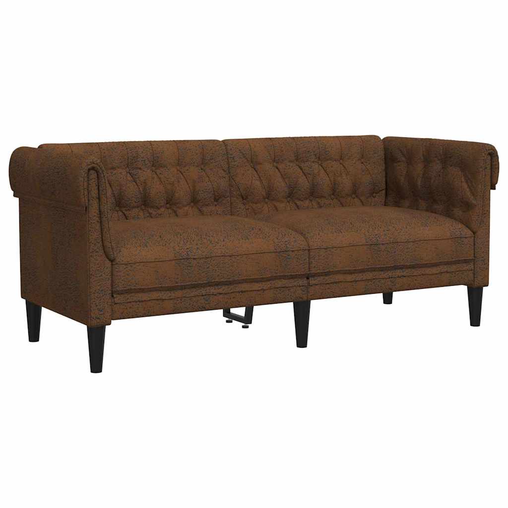 vidaXL Sofa Braun 182,5 x 74,5 x 74,5 cm Polyester