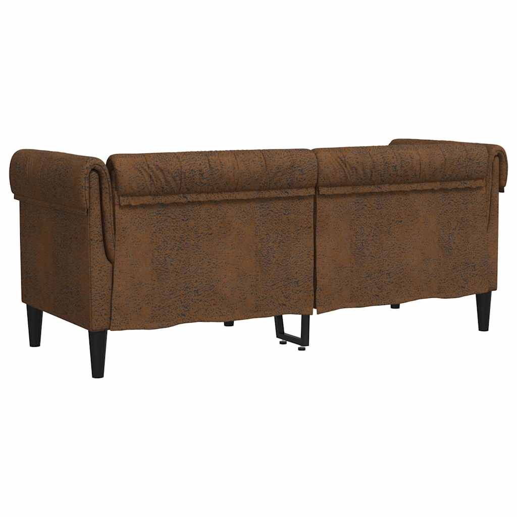 vidaXL Sofa Braun 182,5 x 74,5 x 74,5 cm Polyester