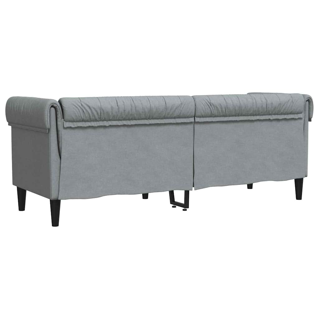 vidaXL Sofa Hellgrau 201,5 x 74,5 x 74,5 cm Polyester