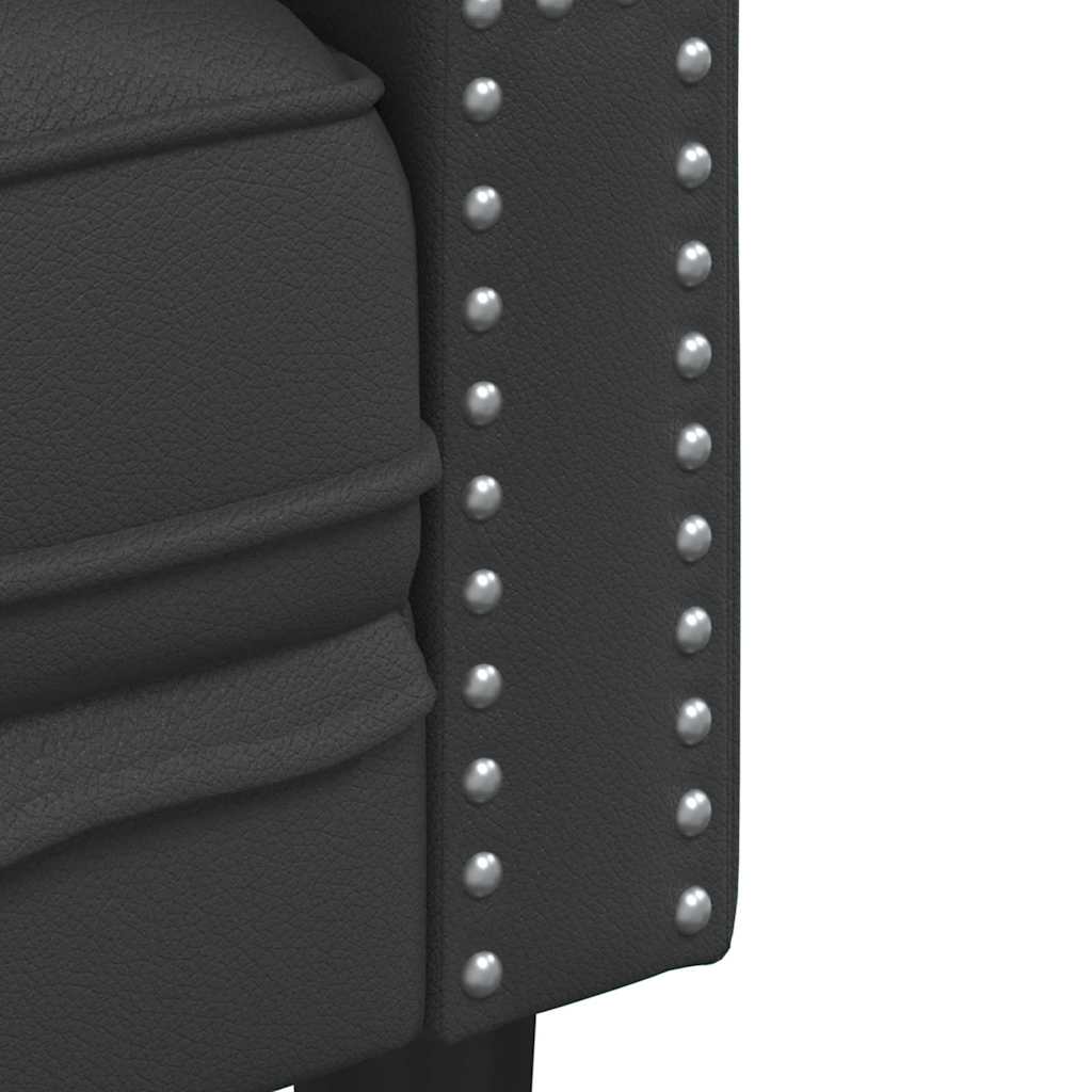 vidaXL Sofa Schwarz 74,5 x 71 x 70,5 cm PVC