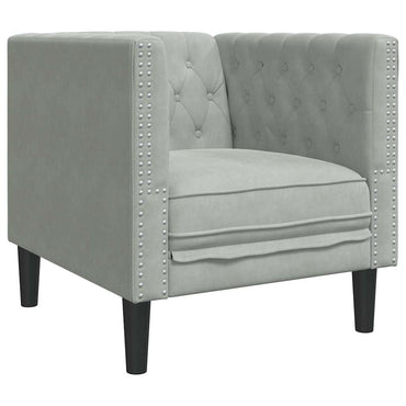 vidaXL Sofa Hellgrau 74,5 x 71 x 70,5 cm Samt