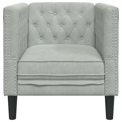 vidaXL Sofa Hellgrau 74,5 x 71 x 70,5 cm Samt