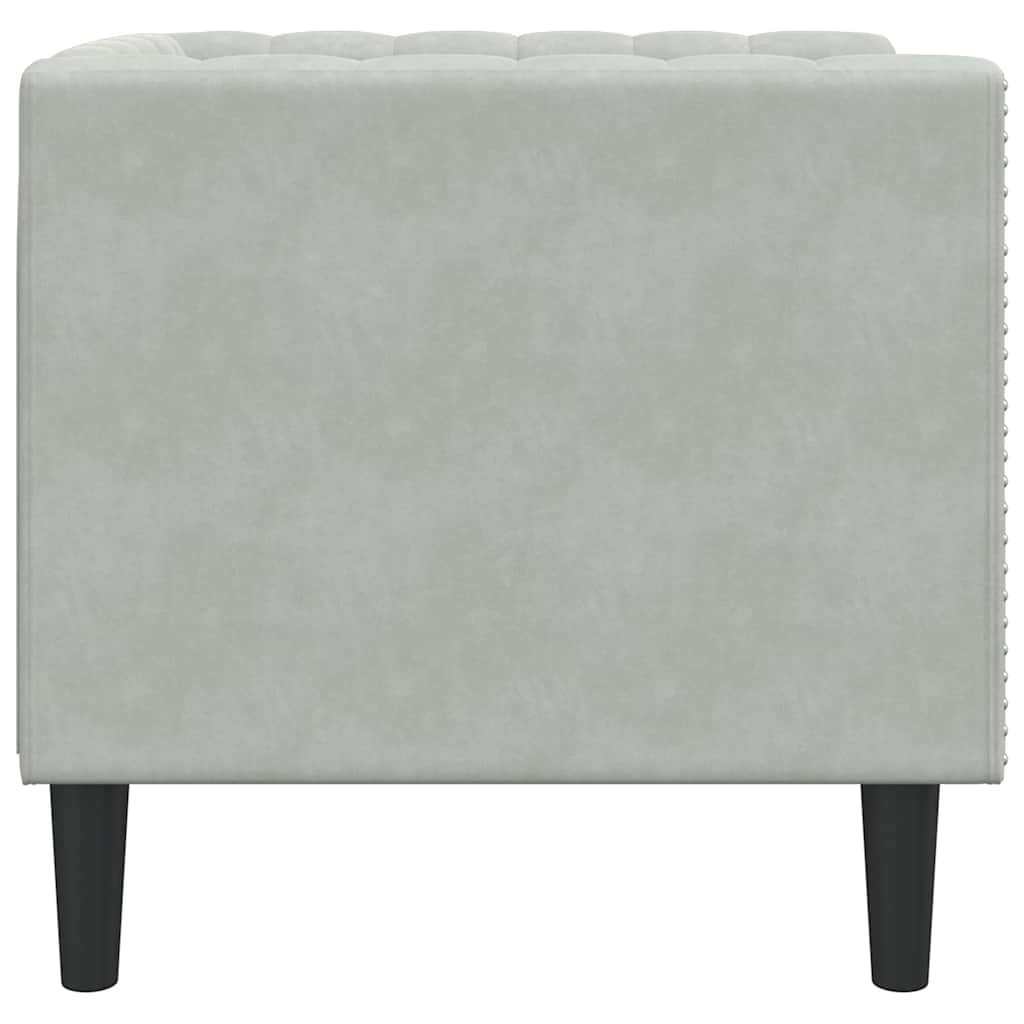 vidaXL Sofa Hellgrau 74,5 x 71 x 70,5 cm Samt