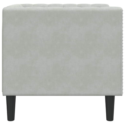 vidaXL Sofa Hellgrau 74,5 x 71 x 70,5 cm Samt