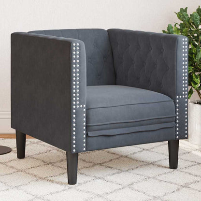 vidaXL Sofa Dunkelgrau 74,5 x 71 x 70,5 cm Samt