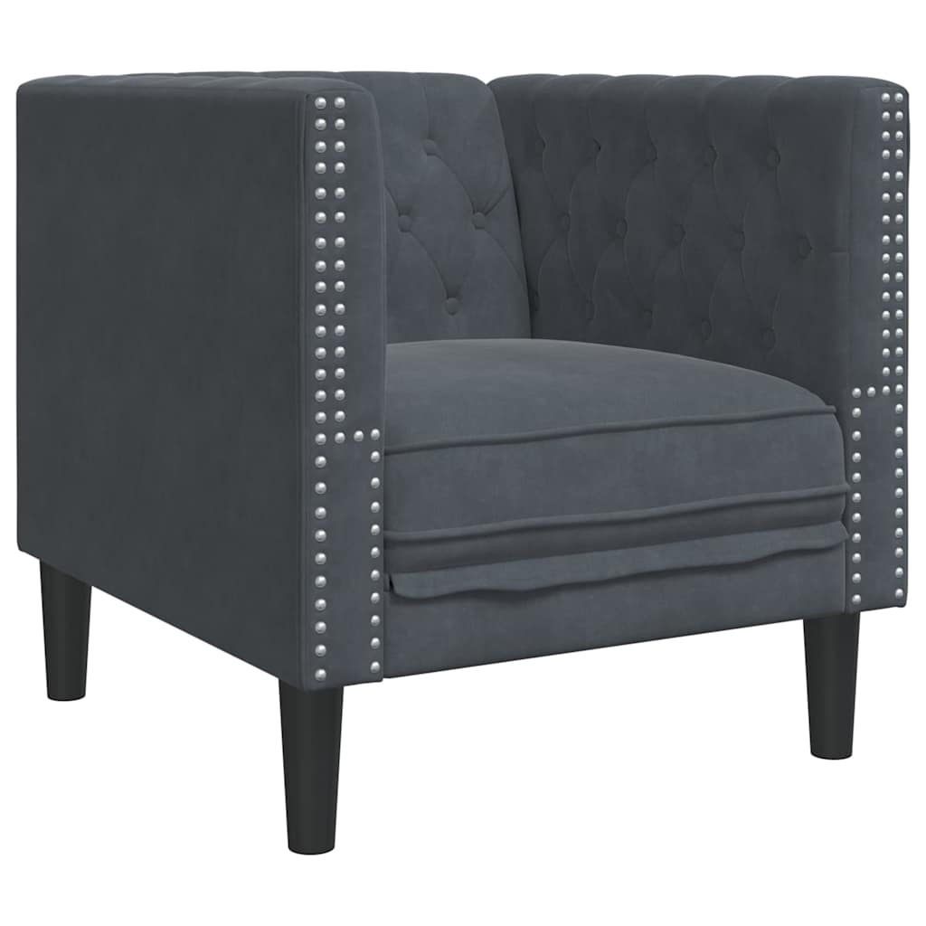 vidaXL Sofa Dunkelgrau 74,5 x 71 x 70,5 cm Samt