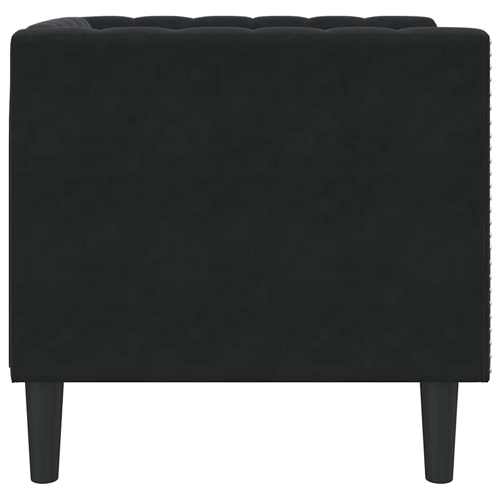 Sofa Schwarz 74,5 x 71 x 70,5 cm Samt