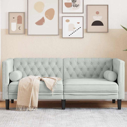 vidaXL Sofa Hellgrau 174 x 74,5 x 70,5 cm Samt