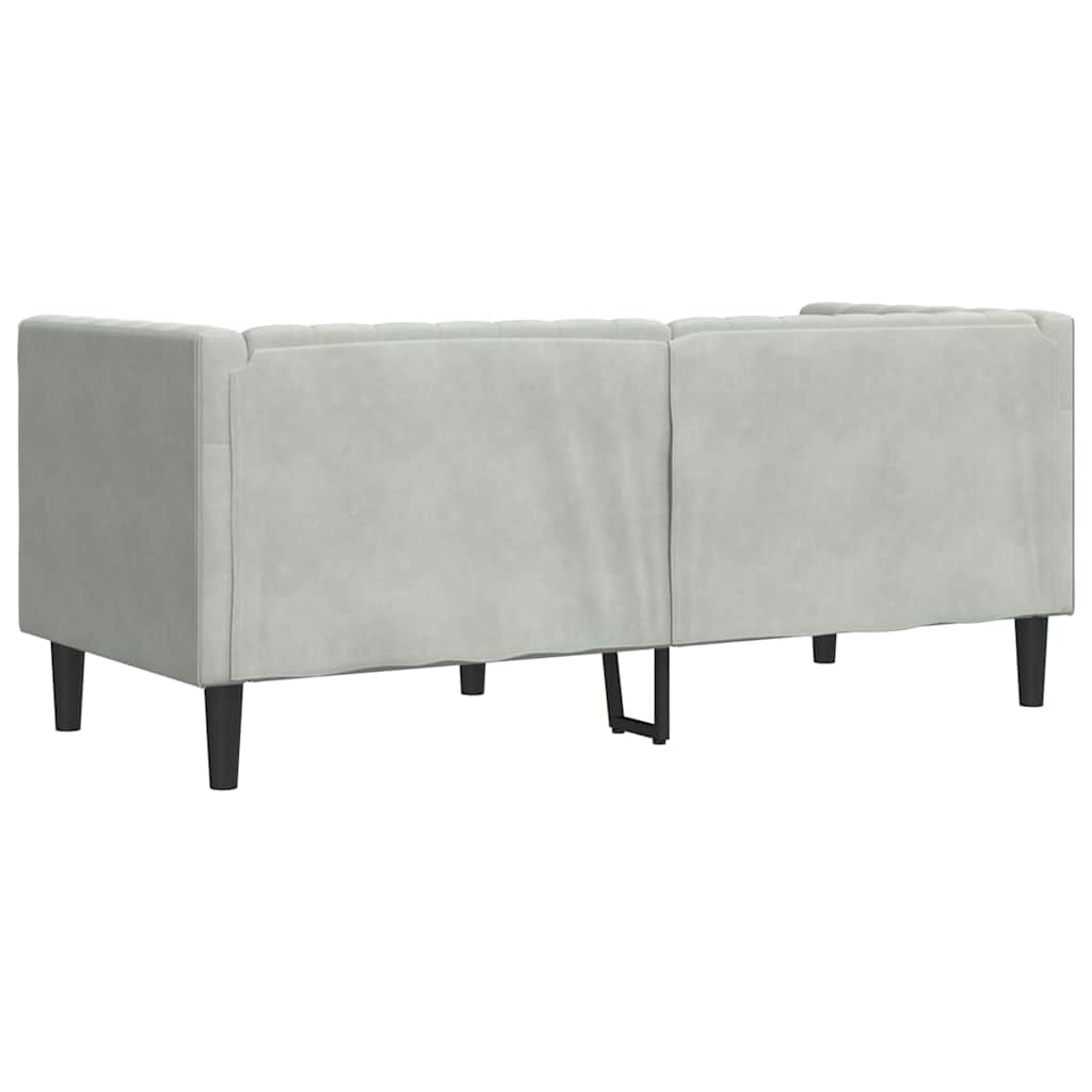 vidaXL Sofa Hellgrau 174 x 74,5 x 70,5 cm Samt