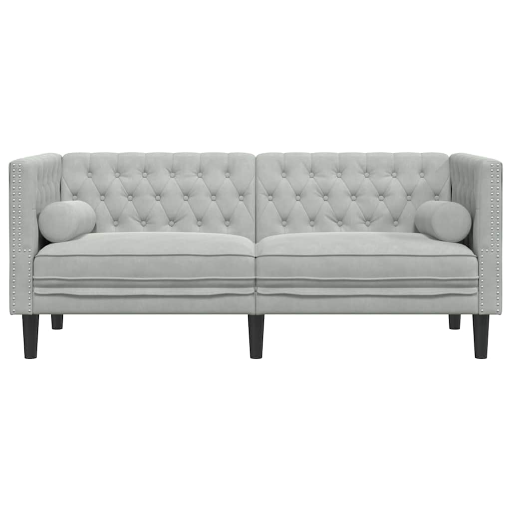 vidaXL Sofa Hellgrau 174 x 74,5 x 70,5 cm Samt