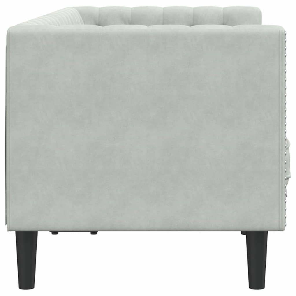 vidaXL Sofa Hellgrau 174 x 74,5 x 70,5 cm Samt