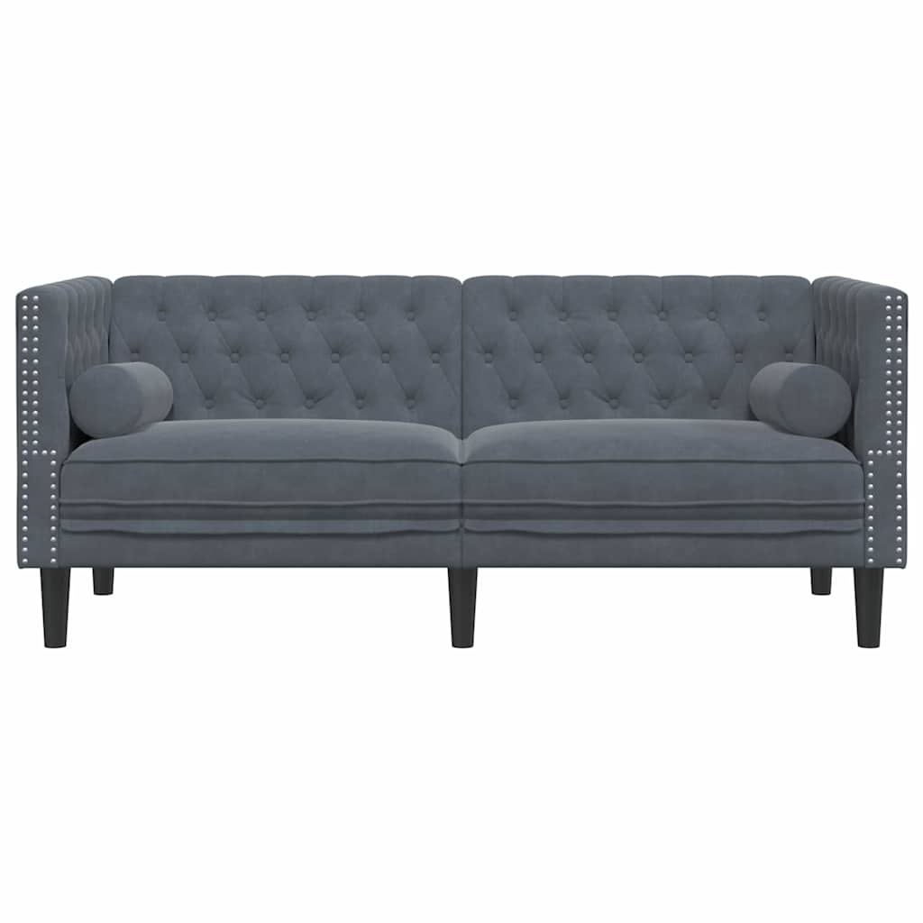 vidaXL Sofa Dunkelgrau 174 x 74,5 x 70,5 cm Samt